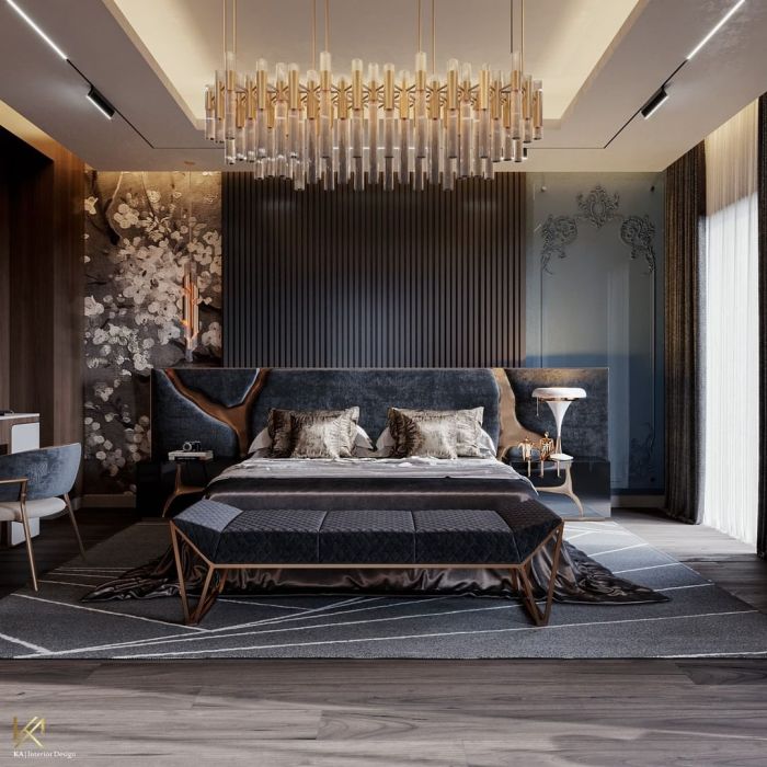 Elegant modern luxury bedroom design