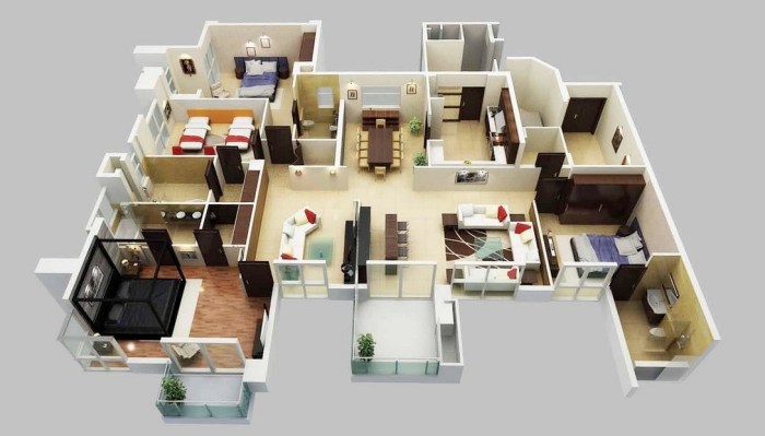 4 bedroom 2 bathroom house design