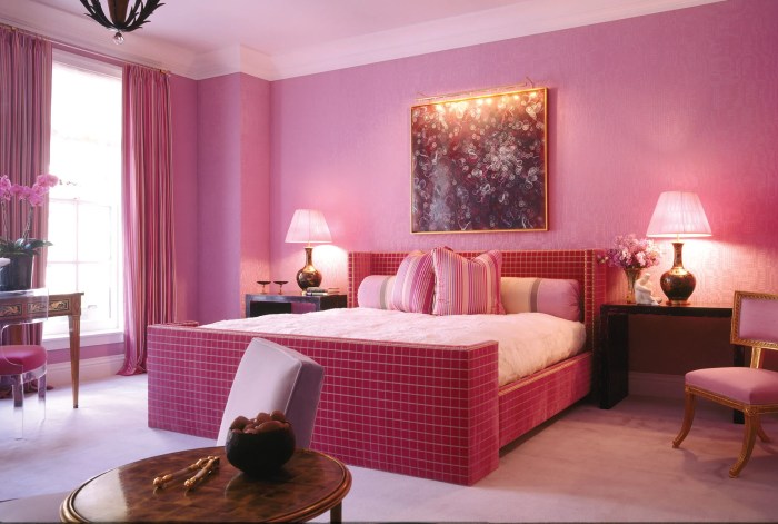 Pink bedroom design ideas